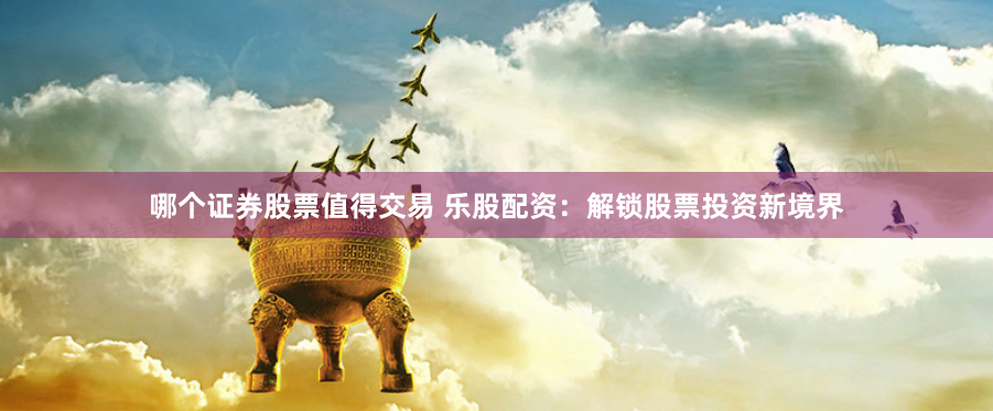 哪个证券股票值得交易 乐股配资：解锁股票投资新境界